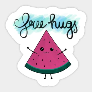 Watermelon Free Hugs Sticker